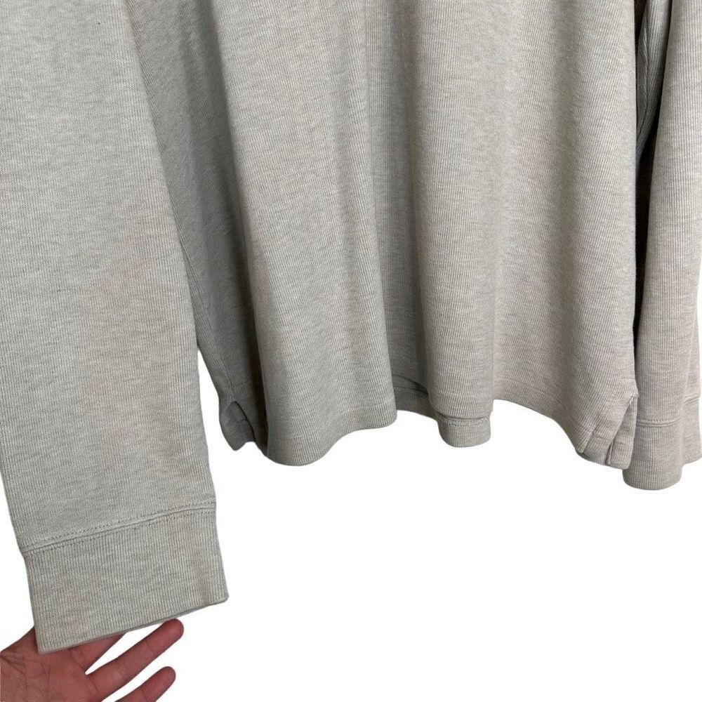 Vintage 90s Polo Ralph Lauren Beige Classic Pullover Sweatshirt 1/4th Zip Large - Picture 4 of 10